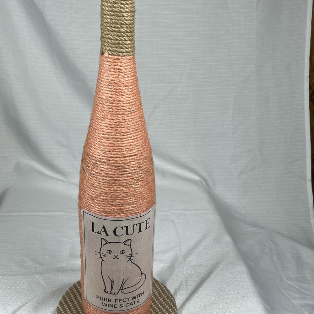 Pink Wrapped Decorative Bottle Accent
